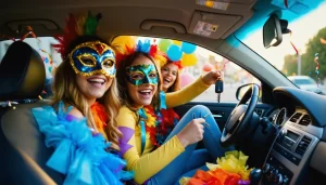 Feliz carnaval Brisa veículos